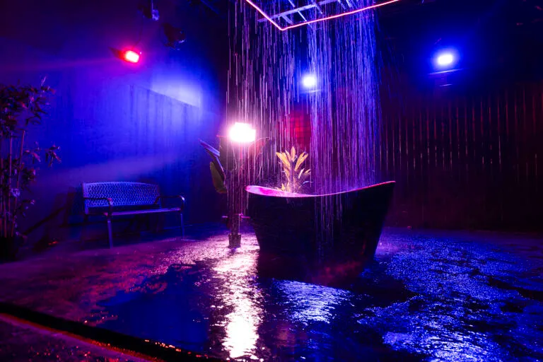 Rain room photo studio with RGB lights in NY Metro 4_2