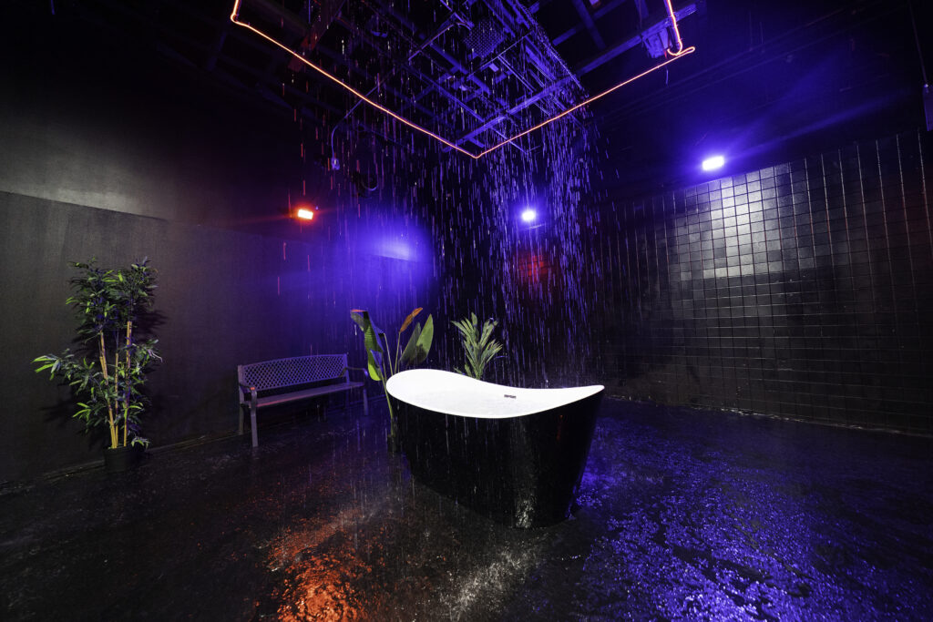 Rain room photo studio with RGB lights in NY Metro 4_4