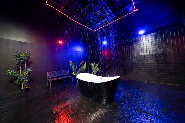 Rain room photo studio with RGB lights in NY Metro 4_4