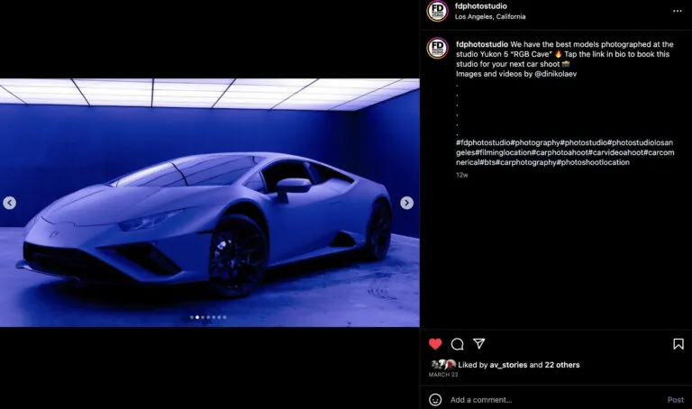 Shot at the studio with RGB ceiling Yukon 5