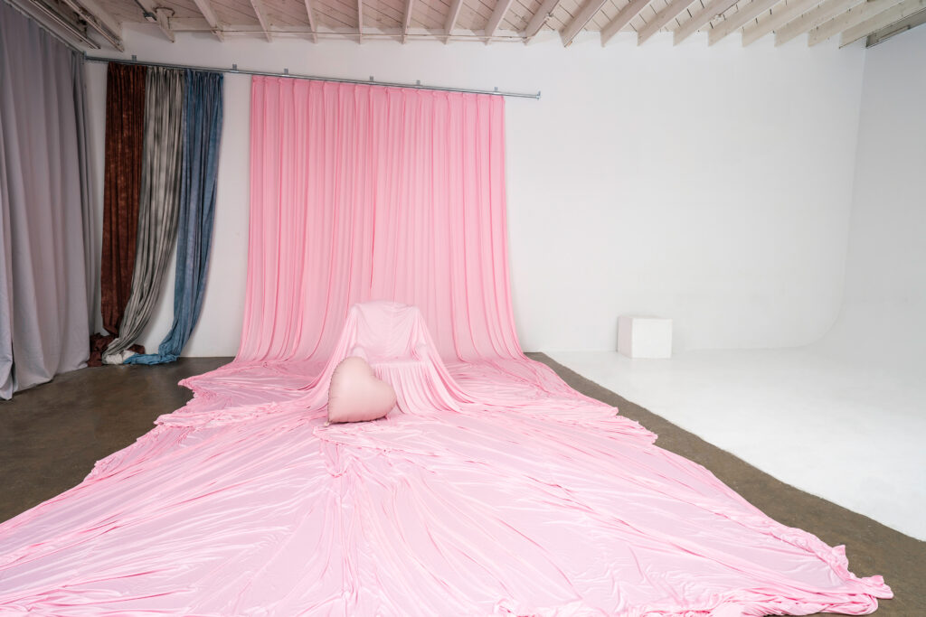 Valentine's Day Photo Studio in Los Angeles- Extra Large Pink Backdrop -