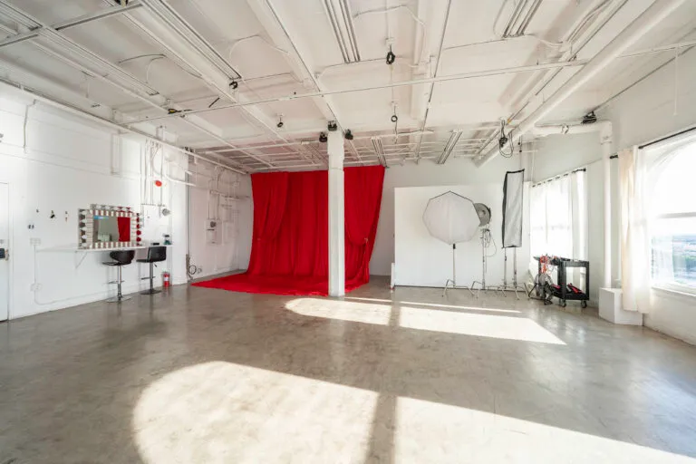 Daylight Photo Studio in Los Angeles with red backdrop_Loft 5_web size13