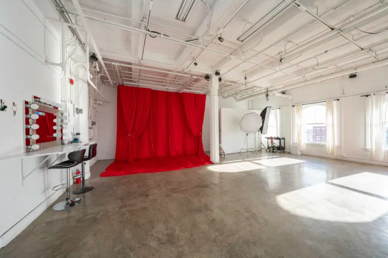 Daylight Photo Studio in Los Angeles with red backdrop_Loft 5_web size14