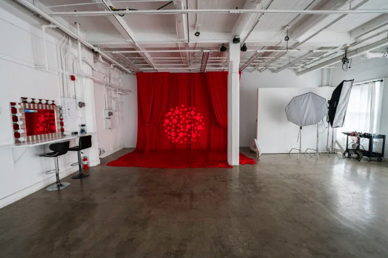 Daylight Photo Studio in Los Angeles with red backdrop_Loft 5_web size3