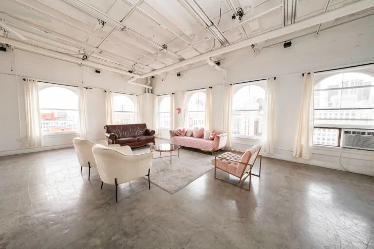 Daylight Photo Studio in Los Angeles with red backdrop_Loft 5_web size9