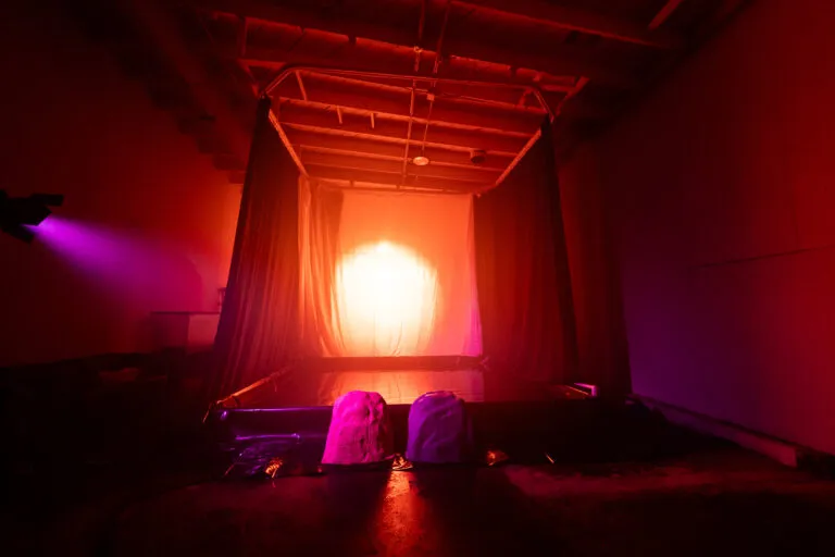 photo studio with a pool filled with water large curtains white walls in Los Angeles Yukon 3-8