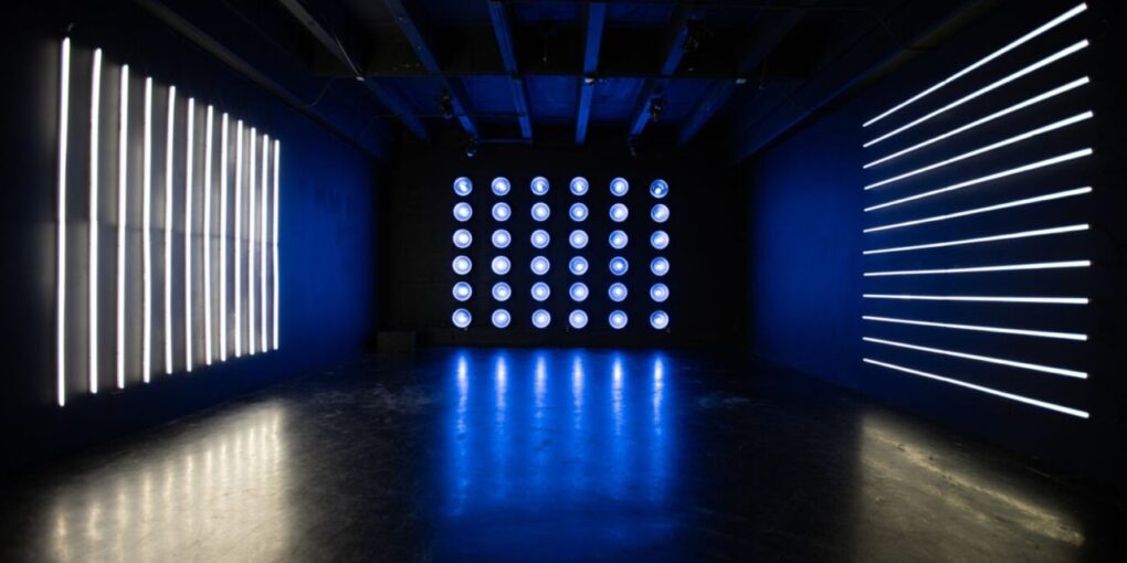 Photo studio for rent with RGB wall in Los Angeles