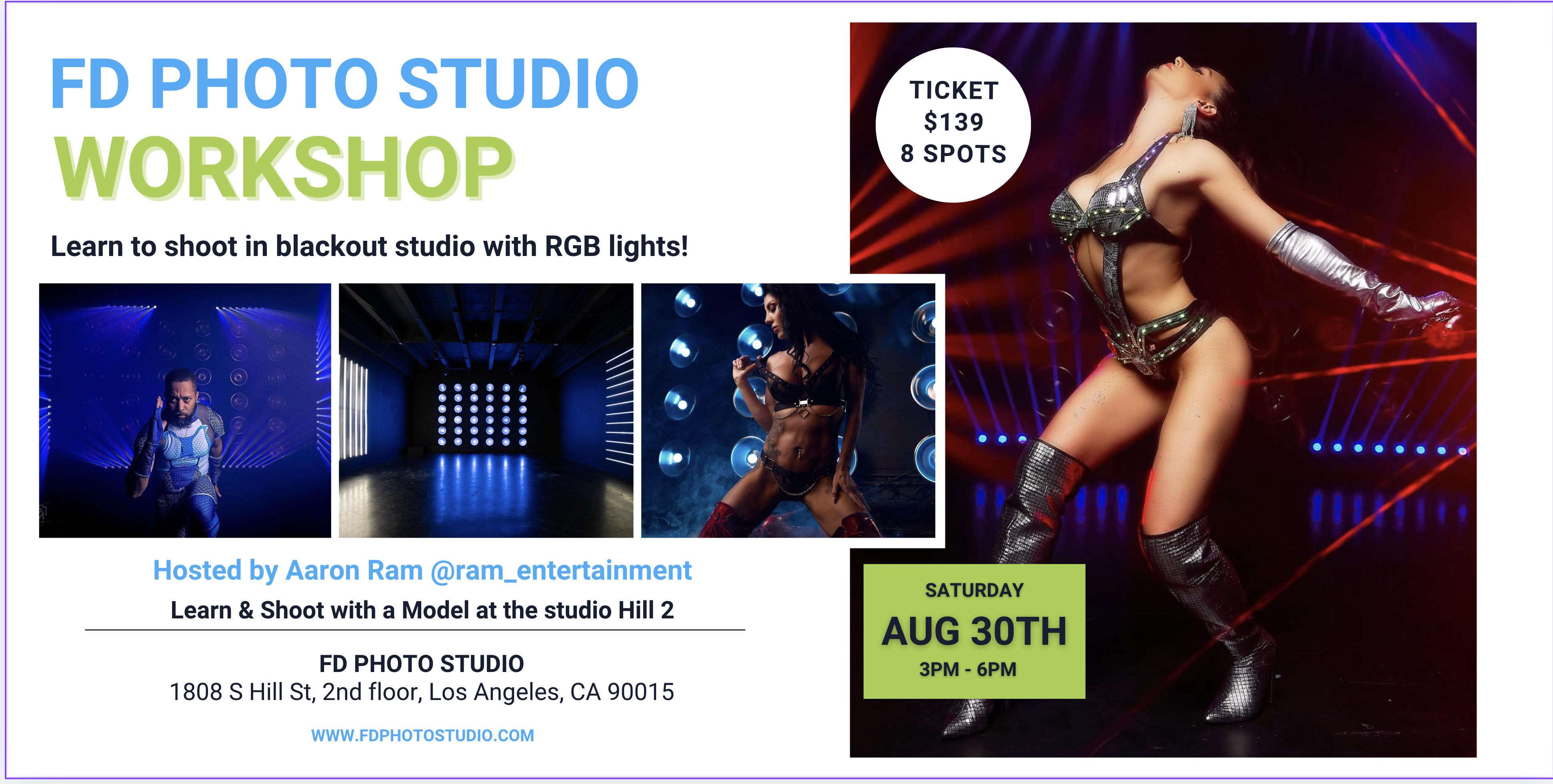 Blackout Studio & RGB lights - Photography Workshop with Aaron Ram | FD Photo Studio Blackout Studio & RGB lights - Photography Workshop with Aaron Ram | FD Photo Studio