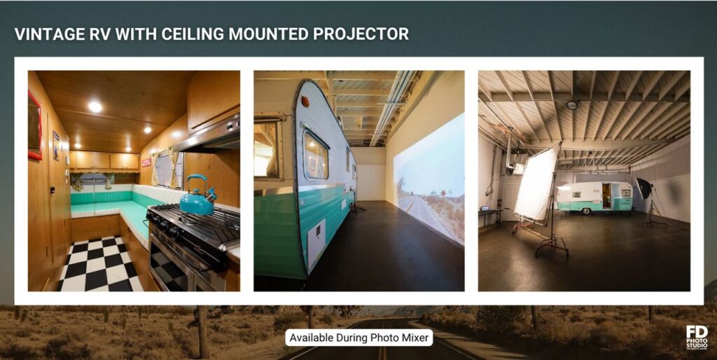 Photo Mixer Event with Vintage RV in LA | FD Photo Studio Photo Mixer Event with Vintage RV in LA | FD Photo Studio