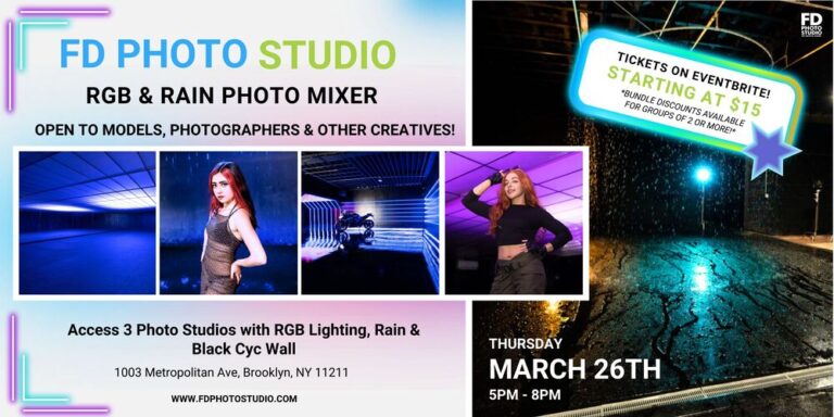 Brooklyn Photo Mixer – RGB and Rain | FD Photo Studio