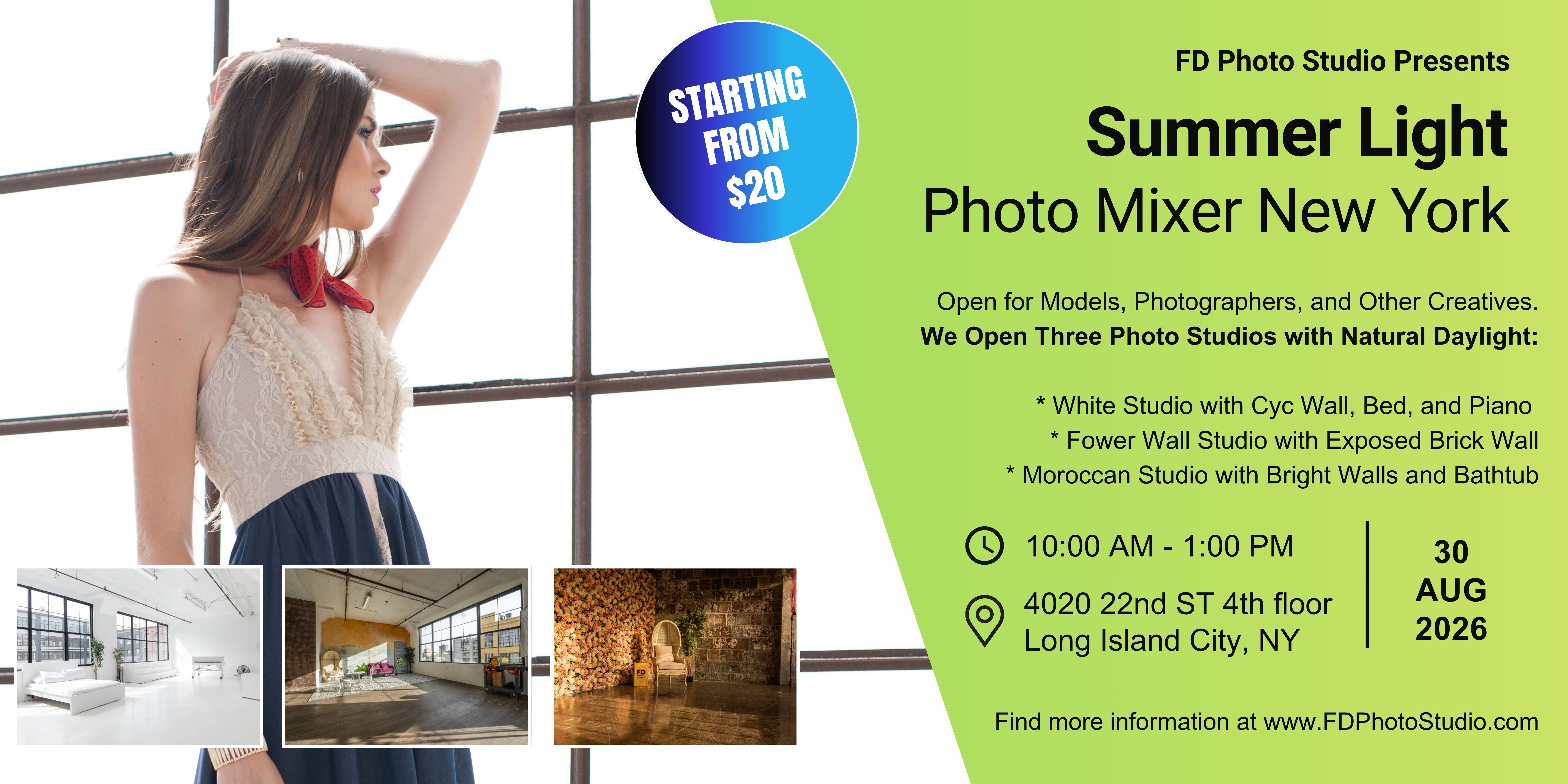 Summer Light Photo Studio Mixer in NY | FD Photo Studio Summer Light Photo Studio Mixer in NY | FD Photo Studio